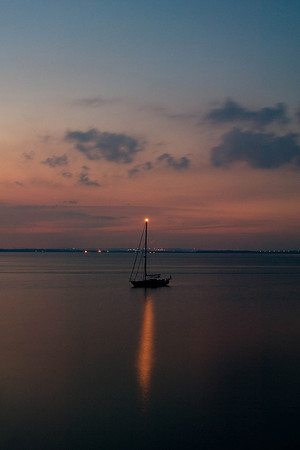 Sailboat at Night, Chesapeake Bay